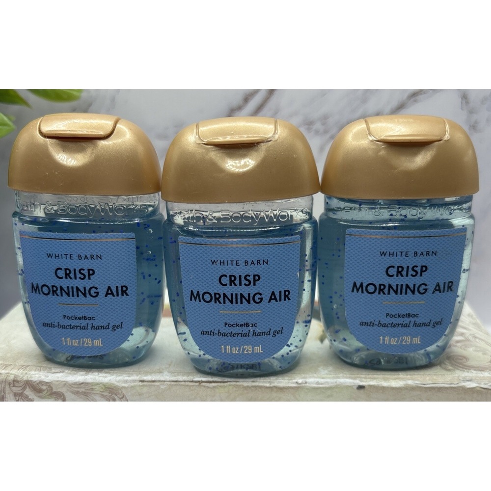 Bath & Body Works Crisp Morning Air PocketBac 3 Pack Hand Sanitizer Gel